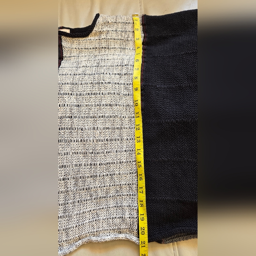 Artisan Patchwork Oversized Sweater - Black, Gray… - image 5